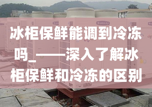 冰柜保鮮能調(diào)到冷凍嗎_——深入了解冰柜保鮮和冷凍的區(qū)別