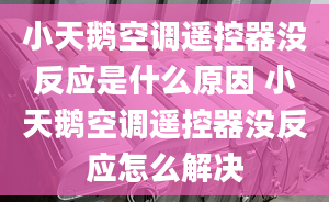 小天鵝空調(diào)遙控器沒反應(yīng)是什么原因 小天鵝空調(diào)遙控器沒反應(yīng)怎么解決