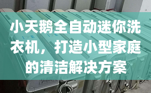 小天鵝全自動迷你洗衣機，打造小型家庭的清潔解決方案