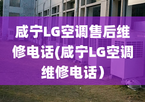 咸寧LG空調(diào)售后維修電話(咸寧LG空調(diào)維修電話）