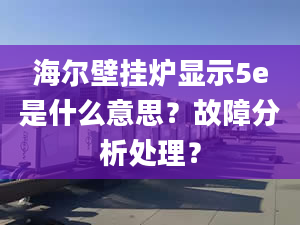 海爾壁掛爐顯示5e是什么意思？故障分析處理？