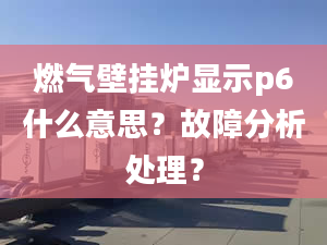 燃?xì)獗趻鞝t顯示p6什么意思？故障分析處理？