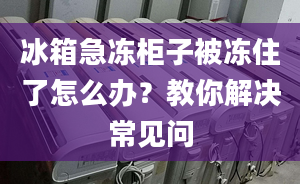 冰箱急凍柜子被凍住了怎么辦？教你解決常見問