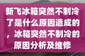 新飛冰箱突然不制冷了是什么原因造成的，冰箱突然不制冷的原因分析及維修