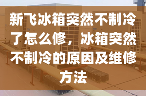 新飛冰箱突然不制冷了怎么修，冰箱突然不制冷的原因及維修方法