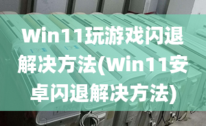 Win11玩游戲閃退解決方法(Win11安卓閃退解決方法)