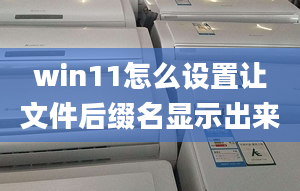 win11怎么設(shè)置讓文件后綴名顯示出來