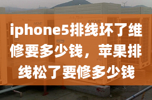 iphone5排線壞了維修要多少錢，蘋果排線松了要修多少錢