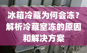 冰箱冷藏為何會凍？解析冷藏室凍的原因和解決方案