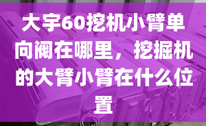 大宇60挖機(jī)小臂單向閥在哪里，挖掘機(jī)的大臂小臂在什么位置