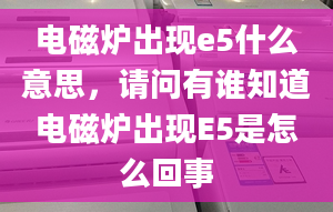 電磁爐出現(xiàn)e5什么意思，請問有誰知道電磁爐出現(xiàn)E5是怎么回事