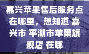 嘉興蘋果售后服務(wù)點(diǎn)在哪里，想知道 嘉興市 平湖市蘋果旗艦店 在哪