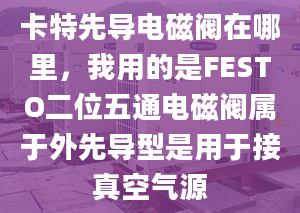 卡特先導(dǎo)電磁閥在哪里，我用的是FESTO二位五通電磁閥屬于外先導(dǎo)型是用于接真空氣源