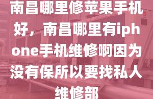 南昌哪里修蘋果手機(jī)好，南昌哪里有iphone手機(jī)維修啊因?yàn)闆]有保所以要找私人維修部