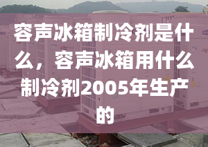 容聲冰箱制冷劑是什么，容聲冰箱用什么制冷劑2005年生產(chǎn)的