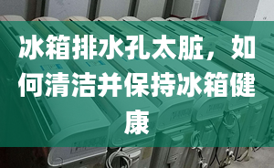 冰箱排水孔太臟，如何清潔并保持冰箱健康