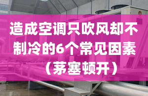 造成空調(diào)只吹風(fēng)卻不制冷的6個常見因素（茅塞頓開）