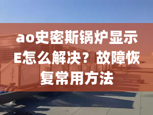 ao史密斯鍋爐顯示E怎么解決？故障恢復(fù)常用方法