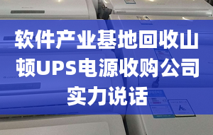 軟件產(chǎn)業(yè)基地回收山頓UPS電源收購公司實力說話