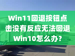 Win11回退按鈕點(diǎn)擊沒有反應(yīng)無法回退Win10怎么辦？