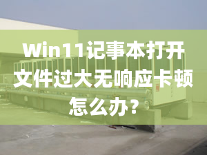 Win11記事本打開文件過大無響應(yīng)卡頓怎么辦？