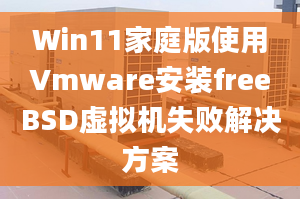 Win11家庭版使用Vmware安裝freeBSD虛擬機(jī)失敗解決方案