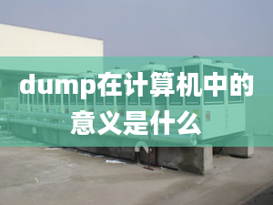 dump在計算機(jī)中的意義是什么