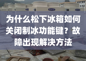 為什么松下冰箱如何關閉制冰功能鍵？故障出現解決方法