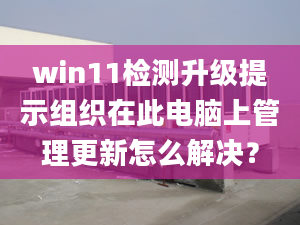 win11檢測(cè)升級(jí)提示組織在此電腦上管理更新怎么解決？