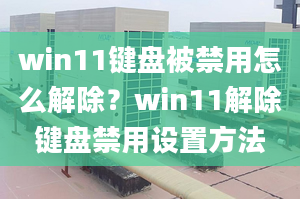 win11鍵盤被禁用怎么解除？win11解除鍵盤禁用設(shè)置方法