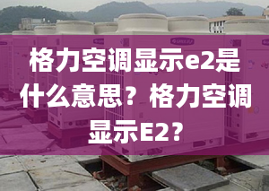 格力空調顯示e2是什么意思？格力空調顯示E2？