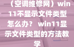 （空調維修網(wǎng)）win11不顯示文件類型怎么辦？ win11顯示文件類型的方法教學