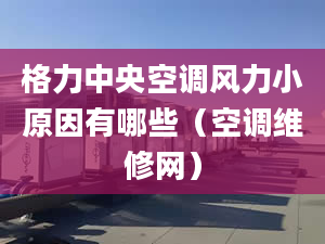 格力中央空調(diào)風(fēng)力小原因有哪些（空調(diào)維修網(wǎng)）