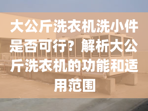 大公斤洗衣機(jī)洗小件是否可行？解析大公斤洗衣機(jī)的功能和適用范圍