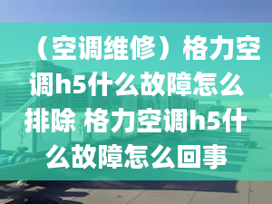 （空調(diào)維修）格力空調(diào)h5什么故障怎么排除 格力空調(diào)h5什么故障怎么回事