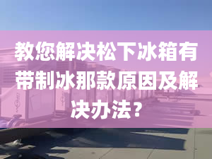 教您解決松下冰箱有帶制冰那款原因及解決辦法？