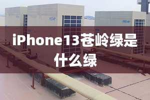 iPhone13蒼嶺綠是什么綠