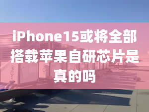 iPhone15或?qū)⑷看钶d蘋果自研芯片是真的嗎