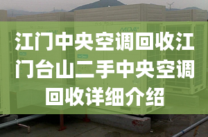 江門中央空調(diào)回收江門臺(tái)山二手中央空調(diào)回收詳細(xì)介紹