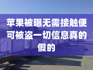 蘋果被曝?zé)o需接觸便可被盜一切信息真的假的