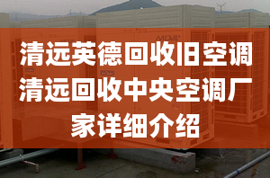 清遠(yuǎn)英德回收舊空調(diào)清遠(yuǎn)回收中央空調(diào)廠家詳細(xì)介紹