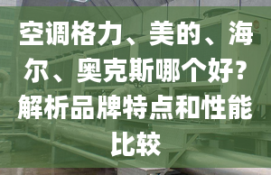 空調(diào)格力、美的、海爾、奧克斯哪個好？解析品牌特點和性能比較