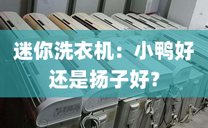 迷你洗衣機(jī)：小鴨好還是揚(yáng)子好？