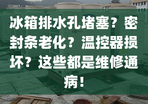 冰箱排水孔堵塞？密封條老化？溫控器損壞？這些都是維修通??！