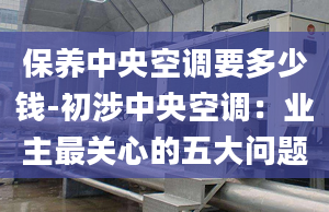 保養(yǎng)中央空調(diào)要多少錢(qián)-初涉中央空調(diào)：業(yè)主最關(guān)心的五大問(wèn)題