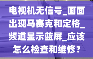 電視機無信號_畫面出現(xiàn)馬賽克和定格_頻道顯示藍屏_應該怎么檢查和維修？