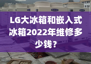 LG大冰箱和嵌入式冰箱2022年維修多少錢？