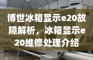 博世冰箱顯示e20故障解析，冰箱顯示e20維修處理介紹