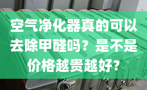 空氣凈化器真的可以去除甲醛嗎？是不是價格越貴越好？