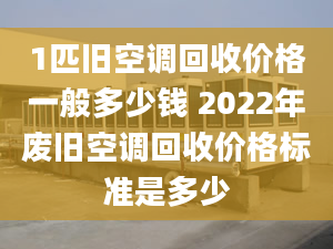 1匹舊空調(diào)回收價(jià)格一般多少錢 2022年廢舊空調(diào)回收價(jià)格標(biāo)準(zhǔn)是多少